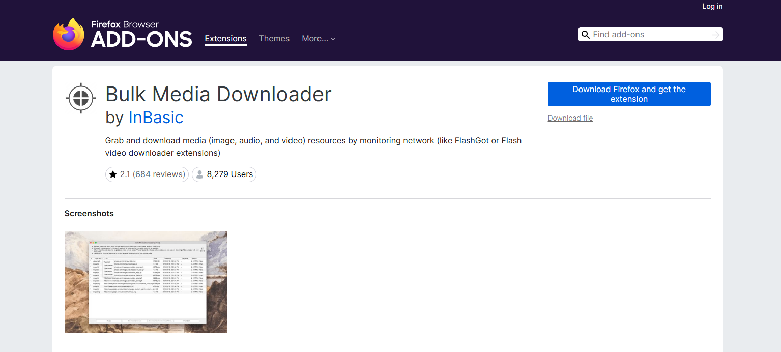 bulk media downloader firefox