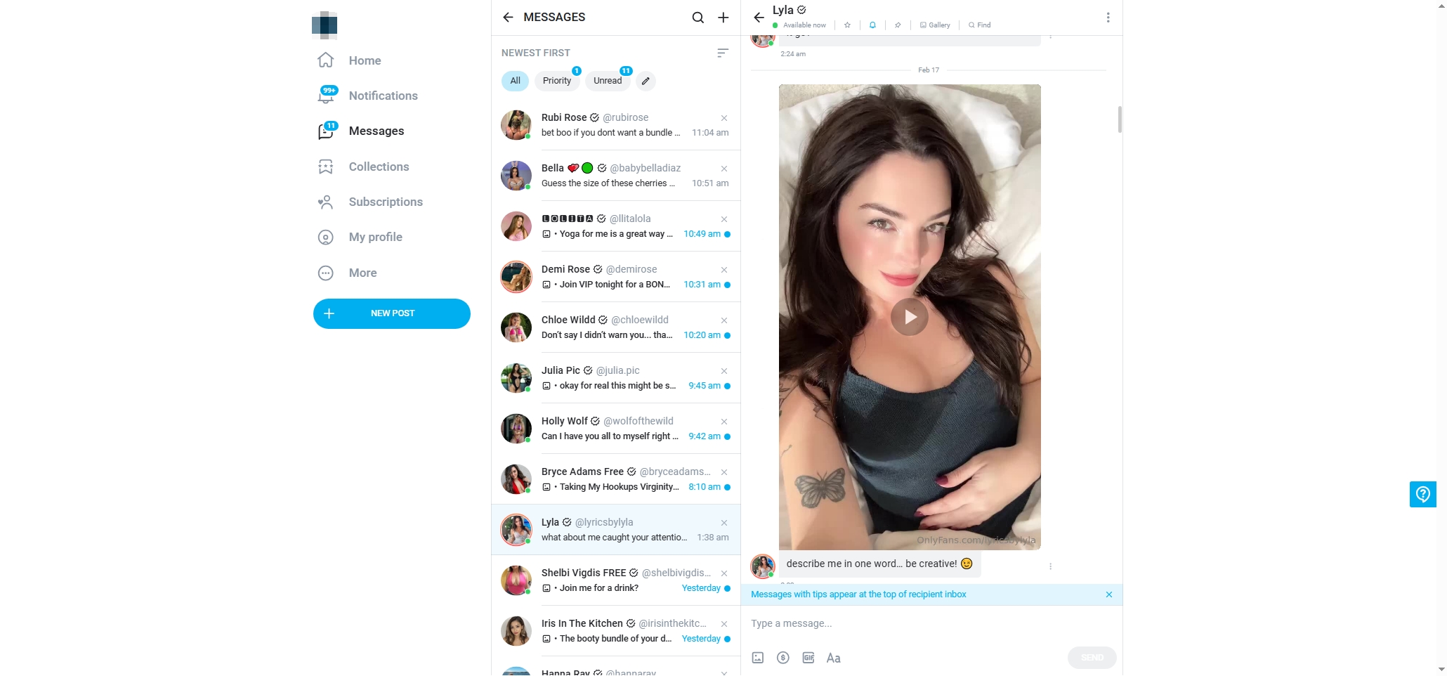 controleer onlyfans gekochte video's in berichten