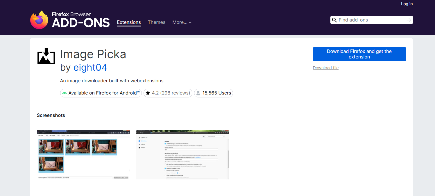 image picka firefox