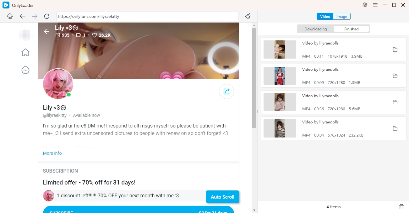onlyfans download lilyraedoll video's