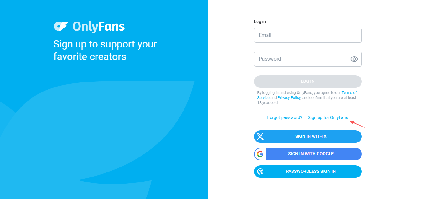 Meld je aan voor OnlyFans